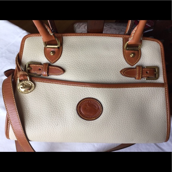 Dooney & Bourke AWL Handbag Shoulder Crossbody Bag Vanilla/British Tan - Picture 5 of 16